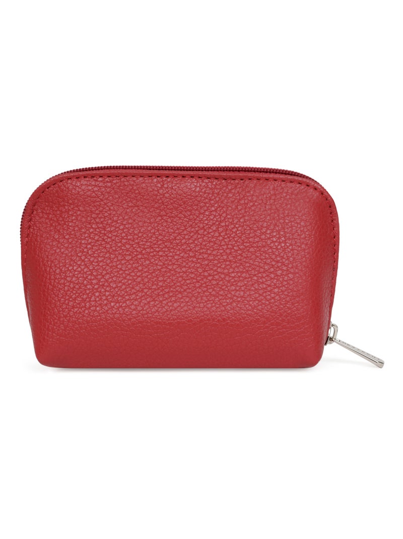 Portemonnaie  Cuir CONFORT Rouge foncé - Kiabi