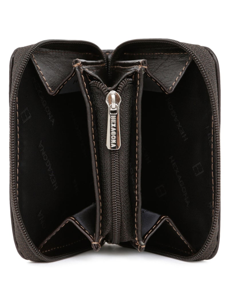Portemonnaie  Cuir FÉLIN Marron - Kiabi
