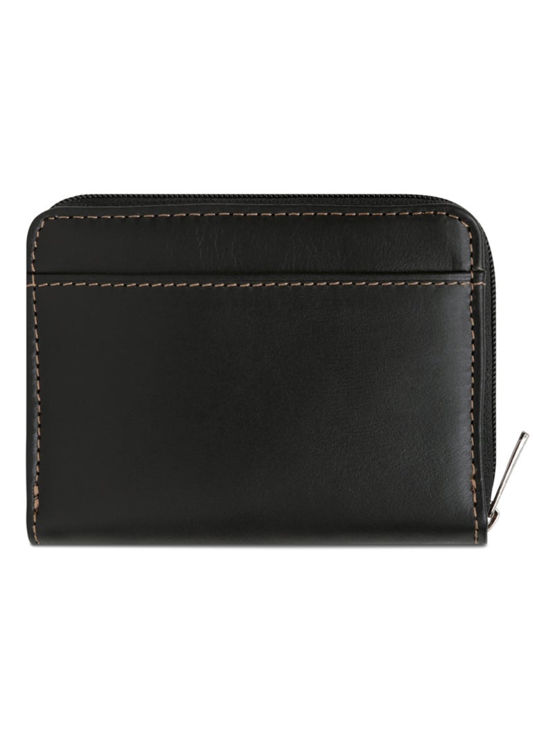 Portemonnaie  Cuir FÉLIN Noir - Kiabi