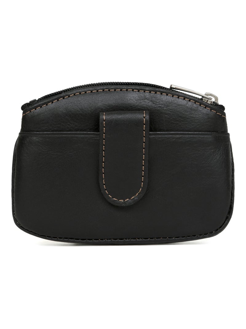 Portemonnaie  Cuir FÉLIN Noir - Kiabi