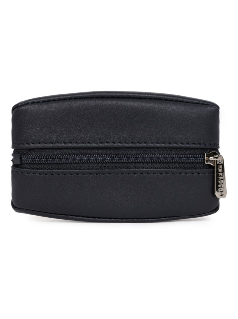 Portemonnaie  Cuir SOFT Bleu marine - Kiabi
