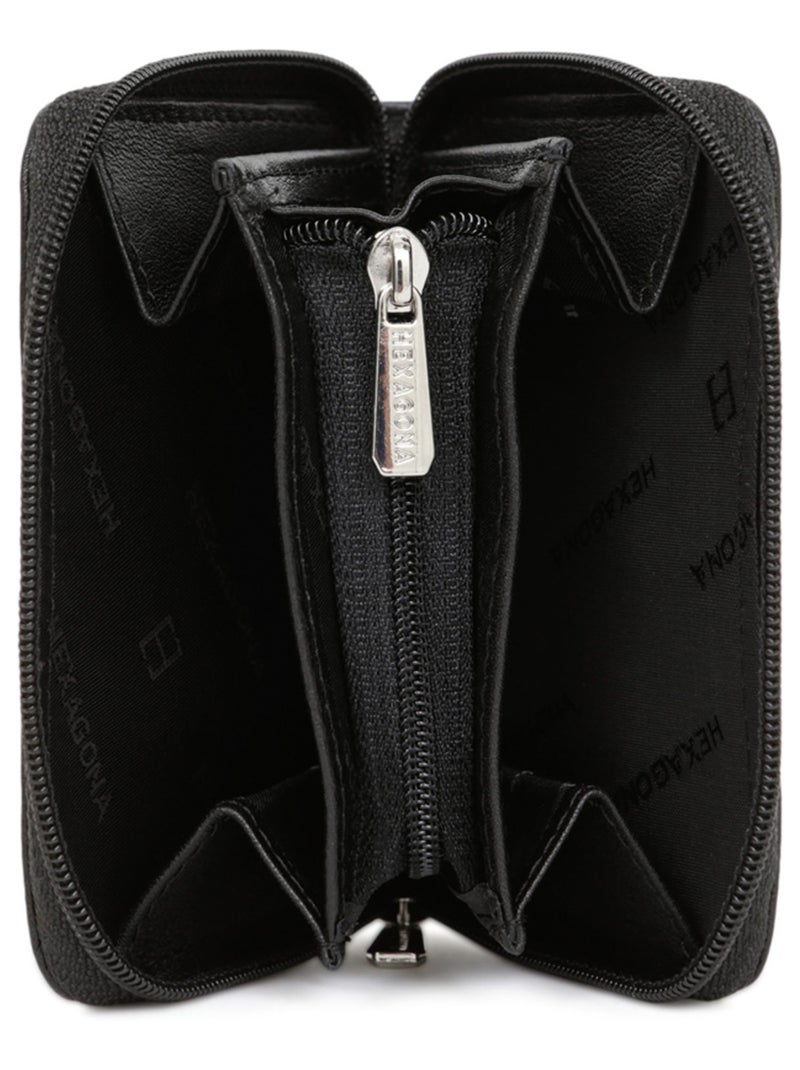Portemonnaie  Cuir SOFT Noir - Kiabi
