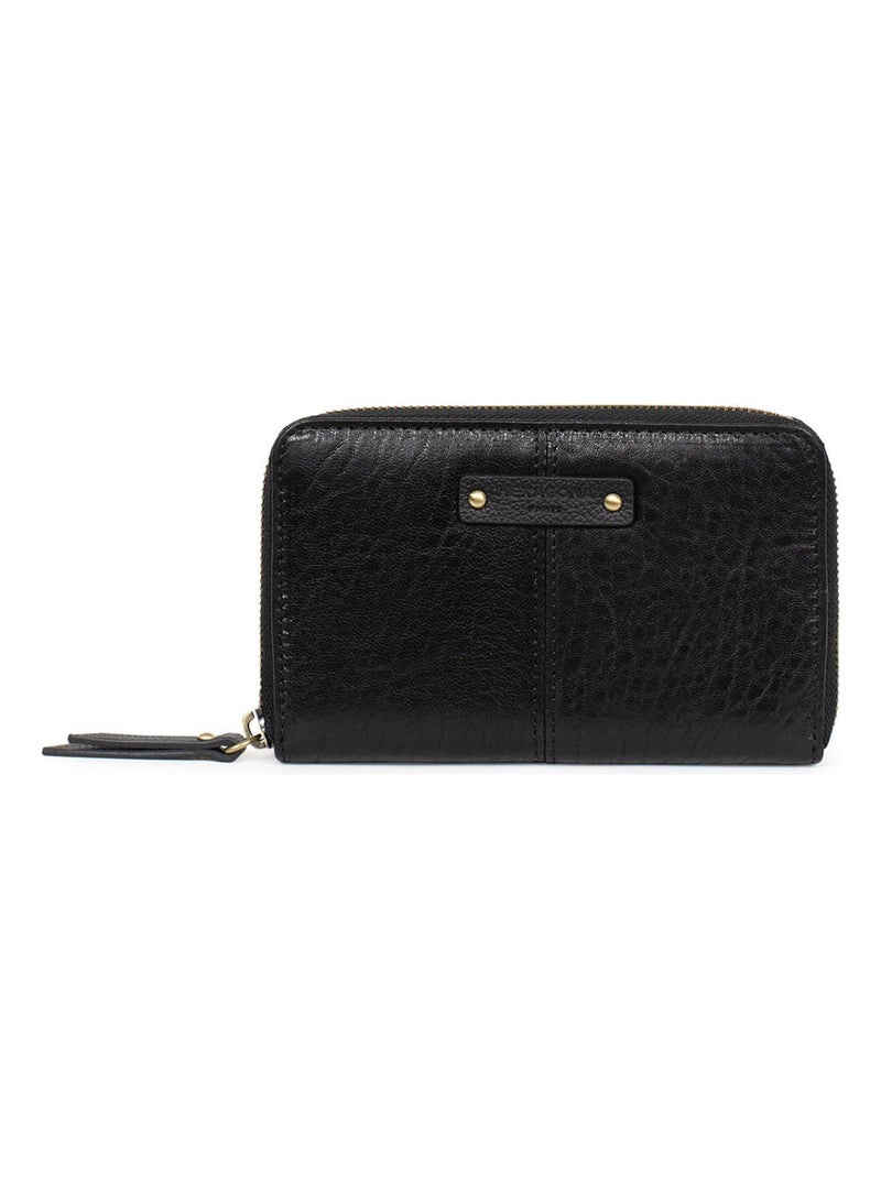 Portemonnaie  Stop RFID  Cuir AMBROISE Noir - Kiabi
