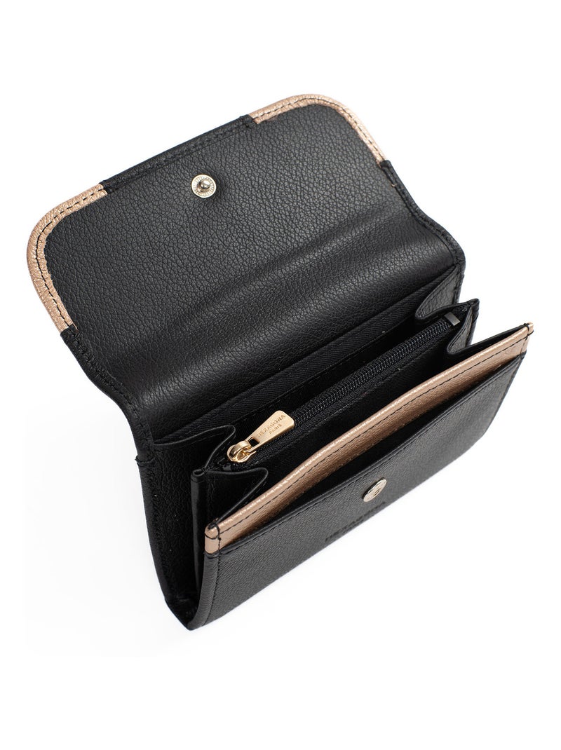 Portemonnaie  Stop RFID  Cuir BAHIA Noir Multicolore - Kiabi