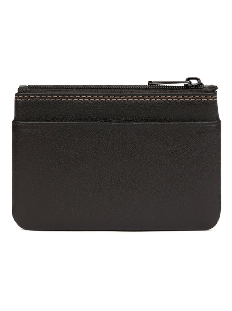 Portemonnaie  Stop RFID  Cuir SENSATION Marron foncé - Kiabi