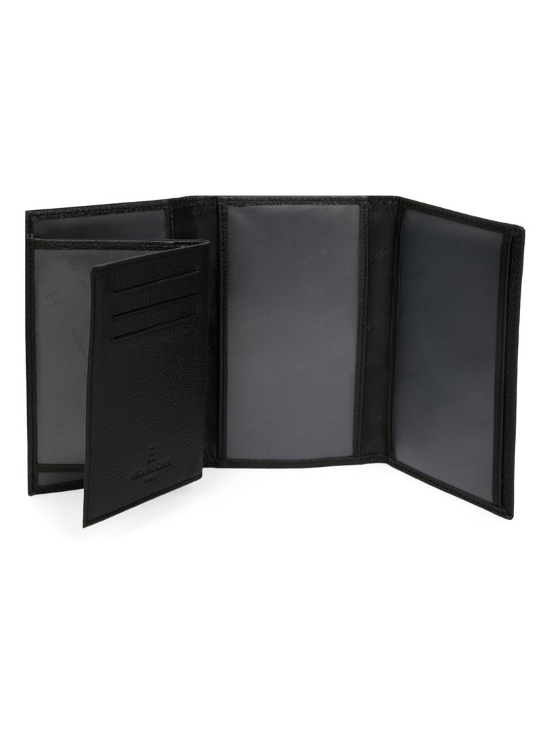 Portepapiers  3 volets  Cuir CONFORT Noir - Kiabi