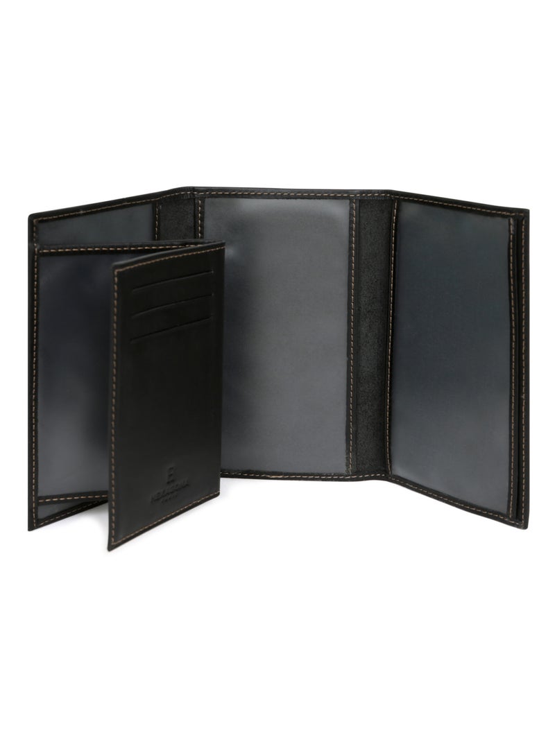Portepapiers  3 volets  Cuir FÉLIN Noir - Kiabi