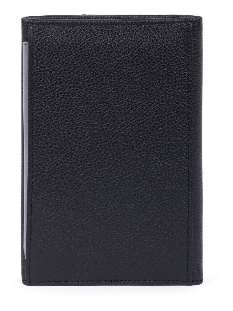 Portepapiers  3 volets  Stop RFID  Cuir DUO Noir Bleu - Kiabi