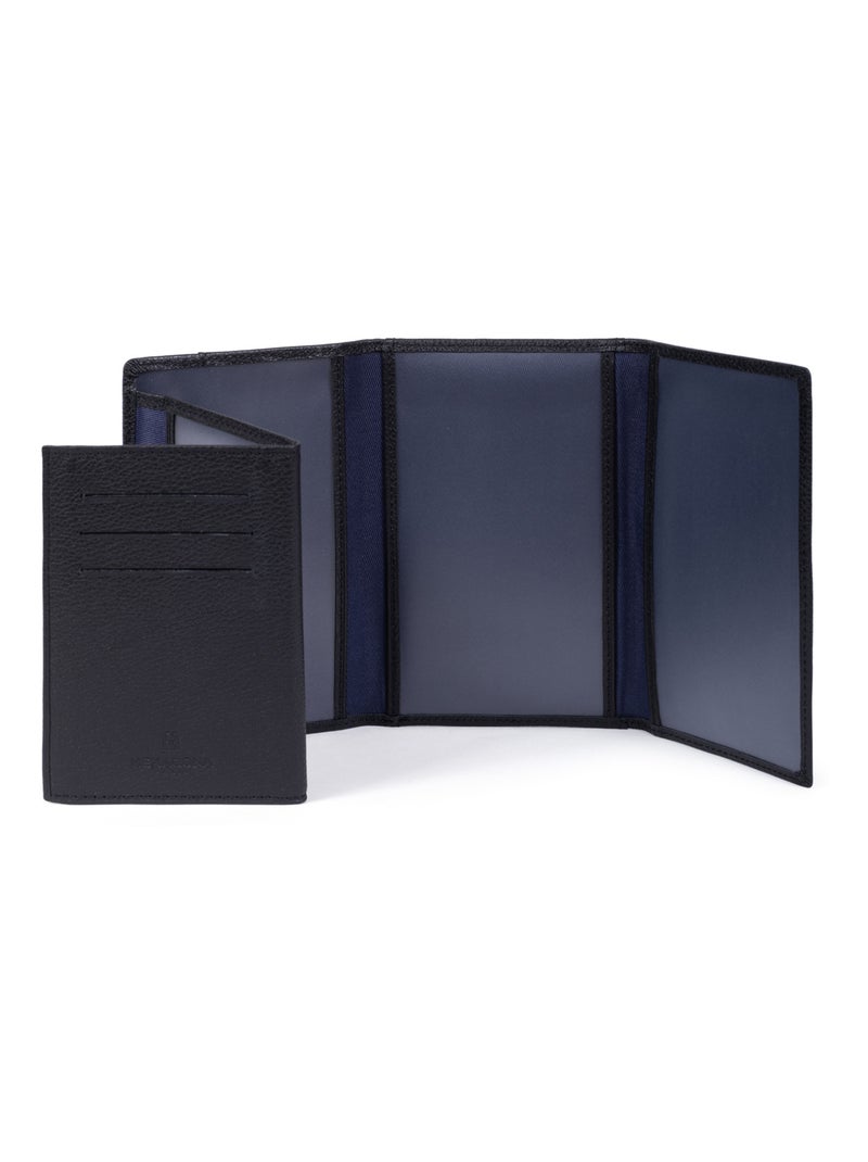 Portepapiers  3 volets  Stop RFID  Cuir DUO Noir - Kiabi