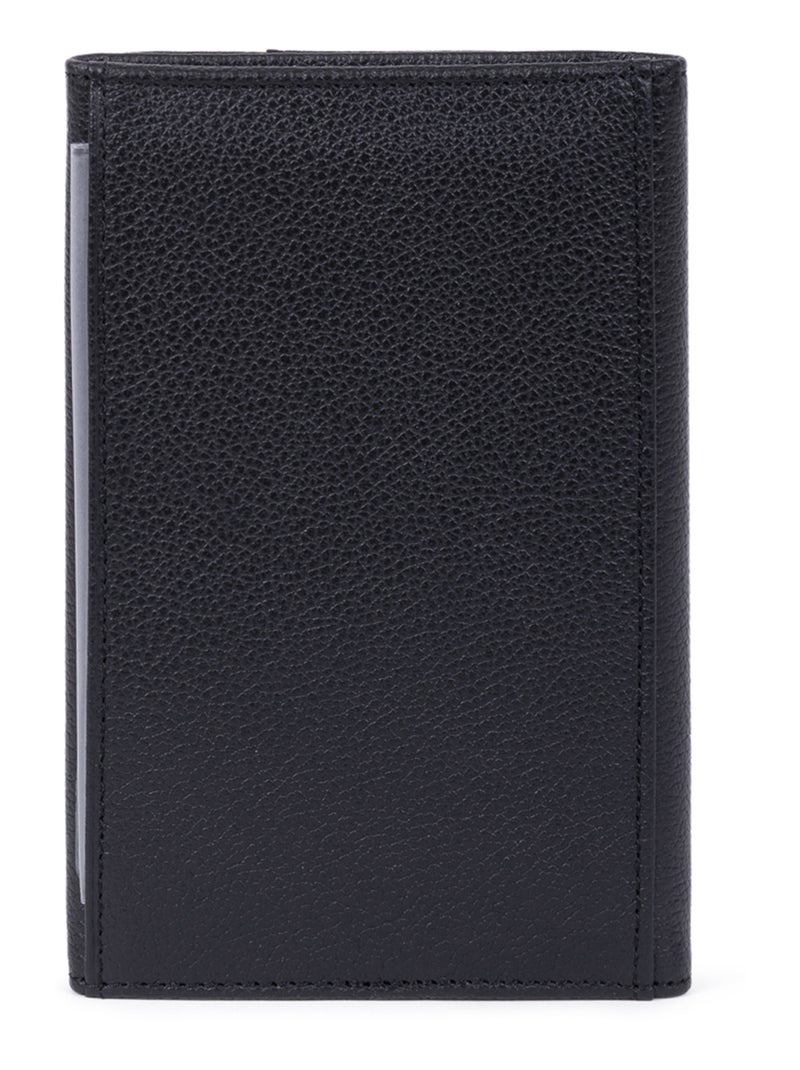 Portepapiers  3 volets  Stop RFID  Cuir DUO Noir Gris - Kiabi