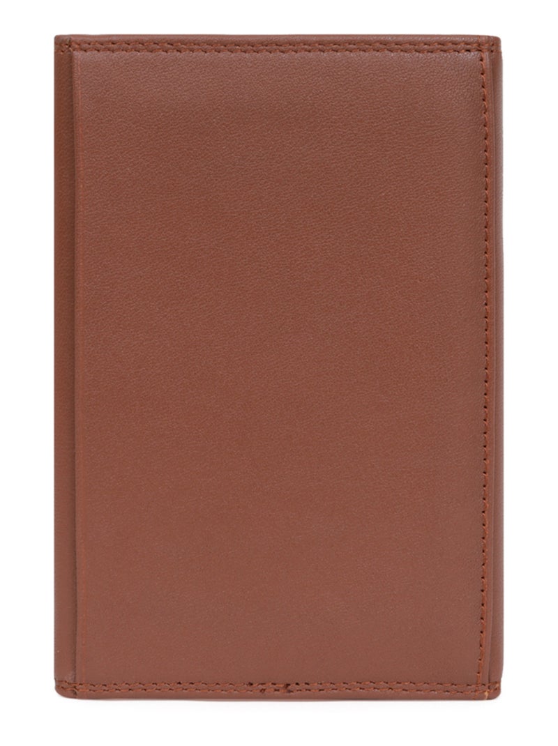 Portepapiers  3 volets  Stop RFID  Cuir SENSATION Cognac - Kiabi