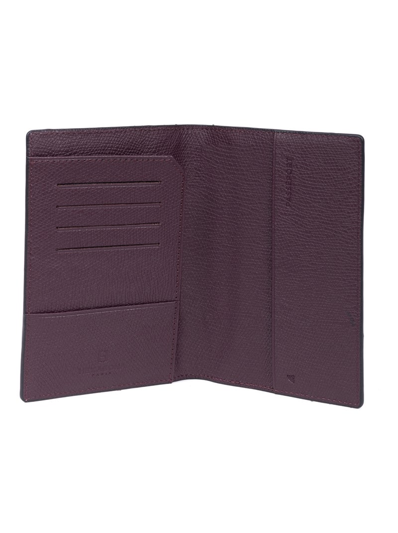 Portepasseport  1 volet  Stop RFID  Cuir DANDY Bordeaux - Kiabi