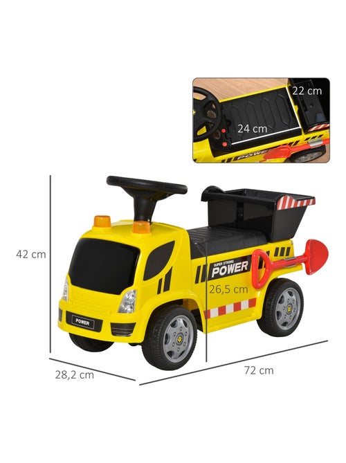 Porteur enfant camion benne pelle - Kiabi