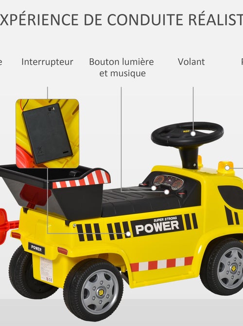 Porteur enfant camion benne pelle - Kiabi