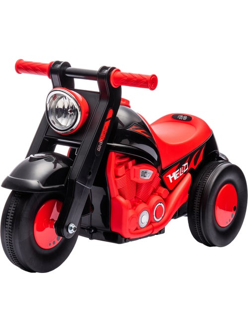 Porteur enfant moto 3 roues effet bulles et musique rouge noir - Kiabi