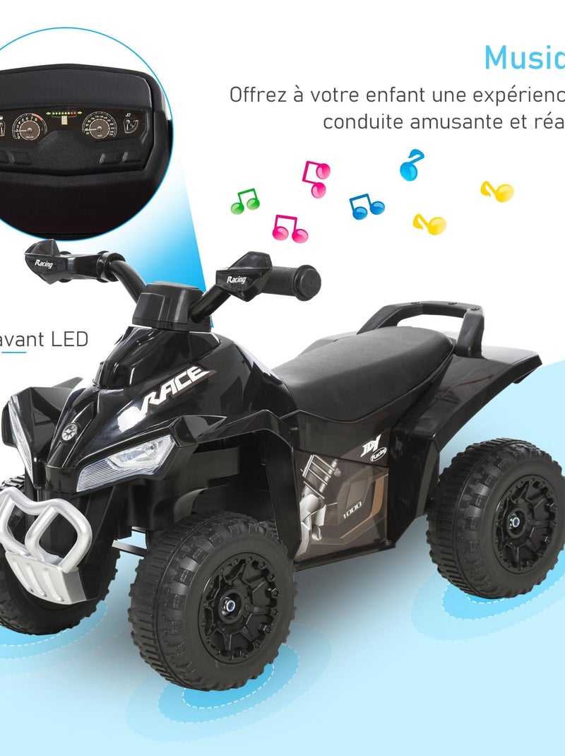 Porteur enfant quad effets lumineux et sonores - QUAD-R Noir - Kiabi