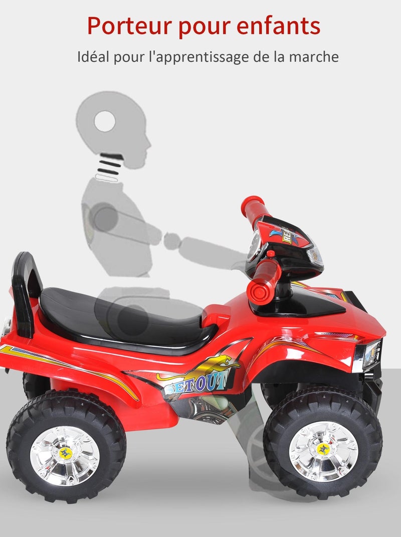 Porteur enfant quad effets lumineux et sonores - SPEEDZ Rouge - Kiabi