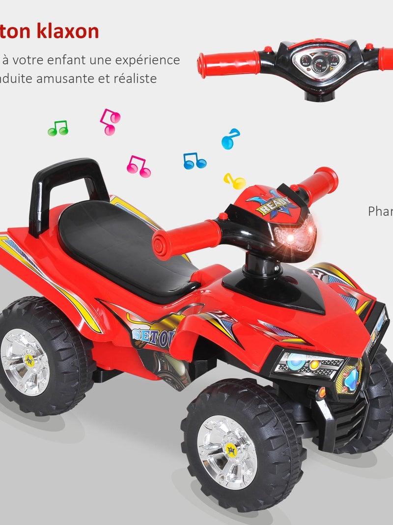 Porteur enfant quad effets lumineux et sonores - SPEEDZ Rouge - Kiabi