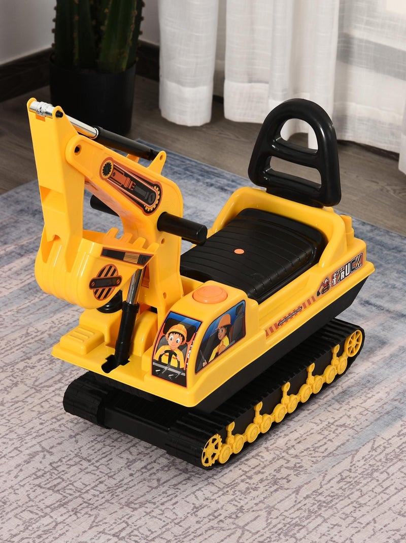 Porteur enfant tractopelle Jaune - Kiabi