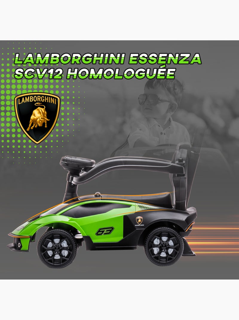 Porteur enfant voiture à pousser 2 en 1 Lamborghini Essenza SCV14 Vert - Kiabi