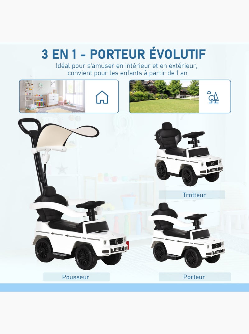 Porteur enfant voiture Blanc Blanc - Kiabi