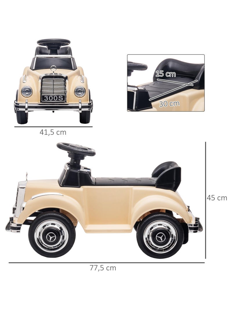 Porteur enfant voiture licence Mercedes-Benz 300S coffre butée arrière Noir - Kiabi