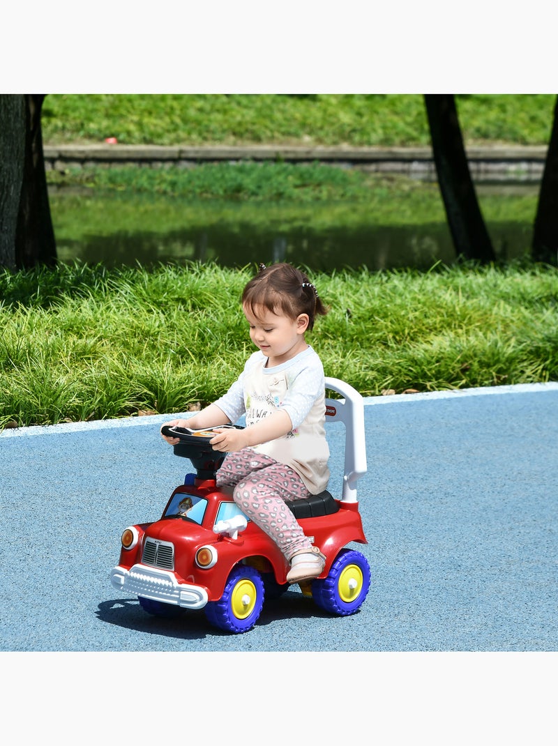 Porteur enfants camion de pompier 18-36 mois - Coffre phares musique Rouge - Kiabi