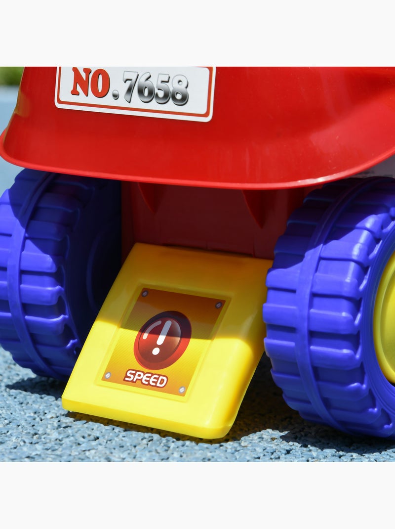 Porteur enfants camion de pompier 18-36 mois - Coffre phares musique Rouge - Kiabi