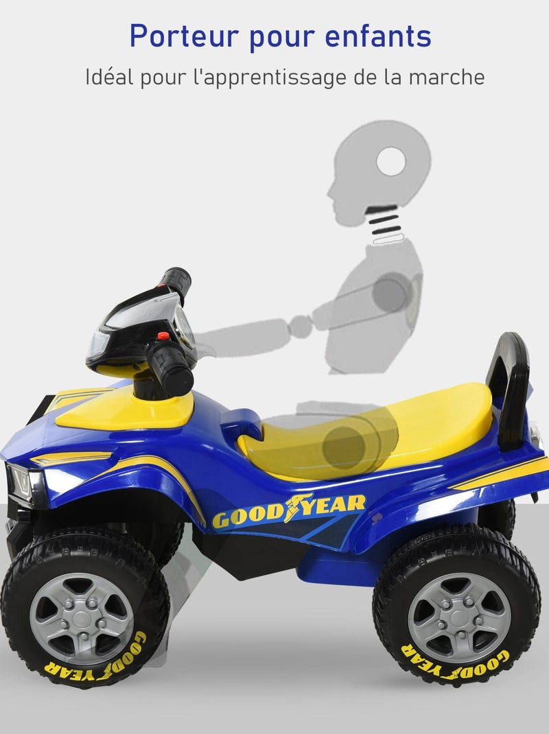 Porteur enfants quad 18-36 mois effets lumineux et sonore Bleu - Kiabi