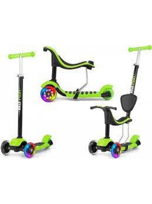 Porteur scooter 3en1 little star vert - Kiabi