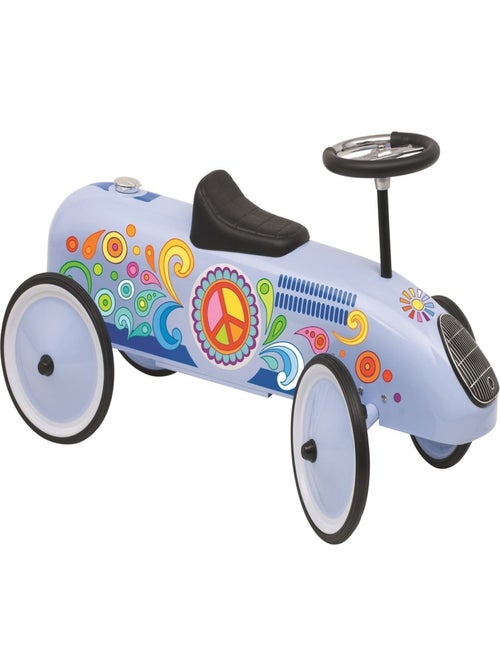 Porteur voiture bleu Peace and Love - Kiabi