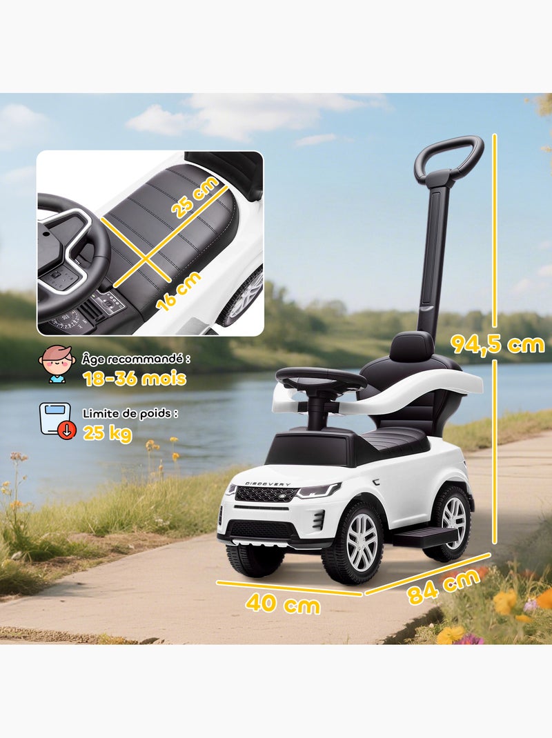 Porteur voiture enfant Land Rover Discovery évolutif blanc Blanc Blanc - Kiabi