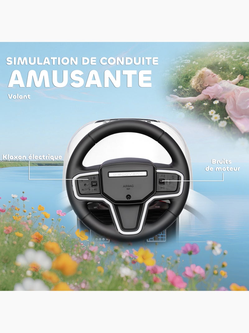 Porteur voiture enfant Land Rover Discovery évolutif blanc Blanc Blanc - Kiabi