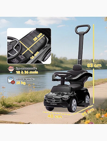 Porteur voiture enfant Mercedes-Benz classe C évolutif