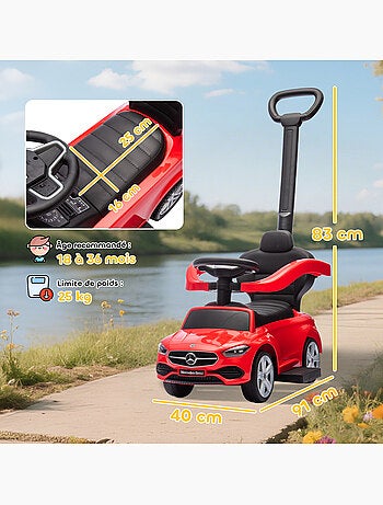 Porteur voiture enfant Mercedes-Benz classe C évolutif