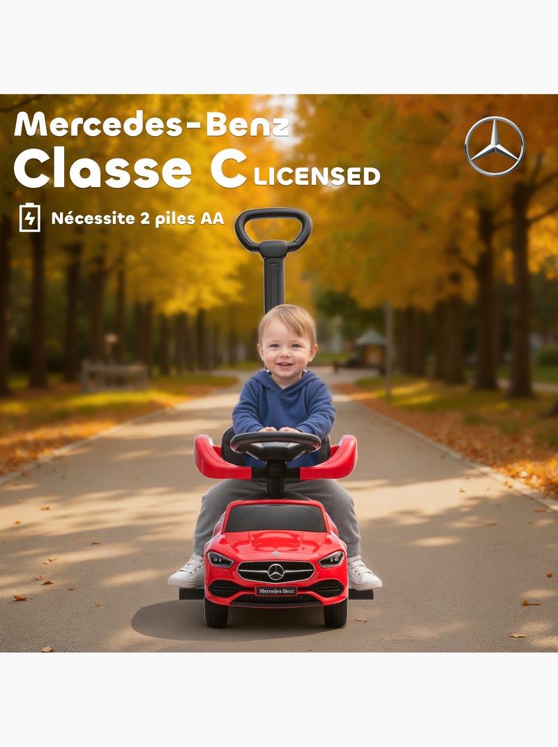 Porteur voiture enfant Mercedes-Benz classe C évolutif Rouge - Kiabi