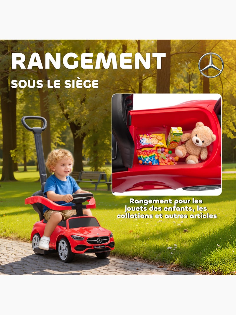 Porteur voiture enfant Mercedes-Benz classe C évolutif Rouge - Kiabi