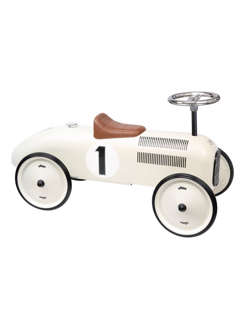 Porteur voiture vintage en métal Blanc - Kiabi