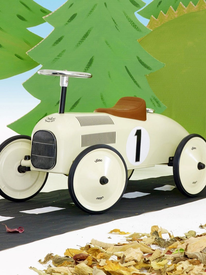 Porteur voiture vintage en métal Blanc - Kiabi