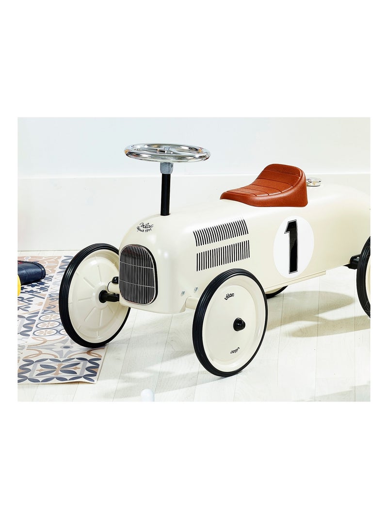 Porteur voiture vintage en métal Blanc - Kiabi