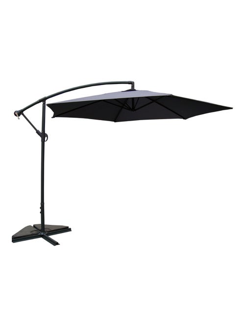 PORTICCIO - Parasol circulaire Ø 300 cm déporté gris - Kiabi