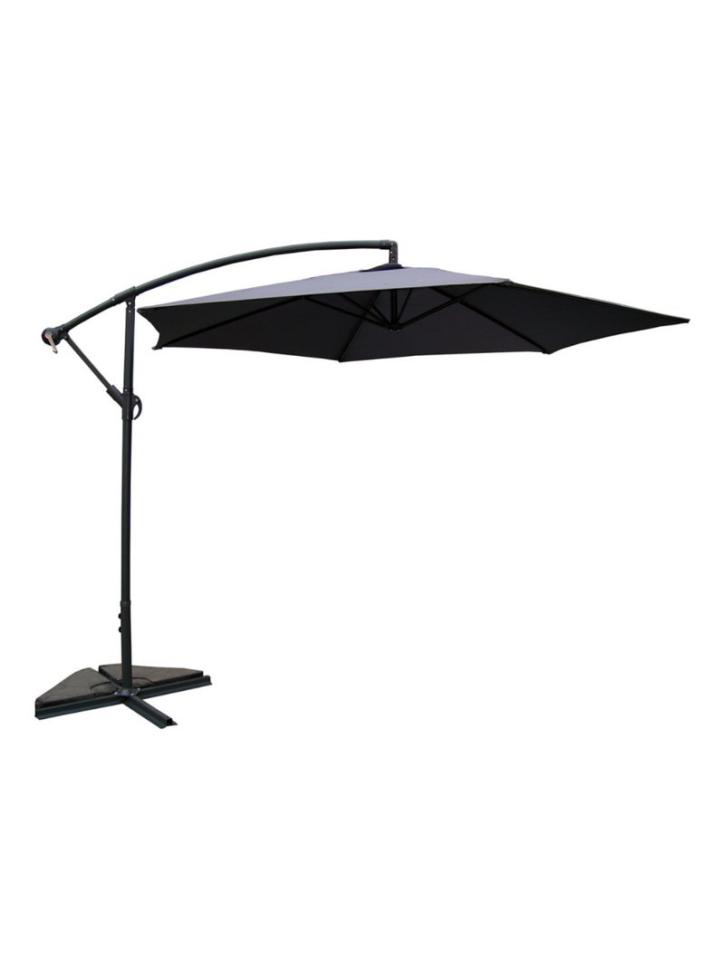 PORTICCIO - Parasol circulaire Ø 300 cm déporté gris Gris - Kiabi
