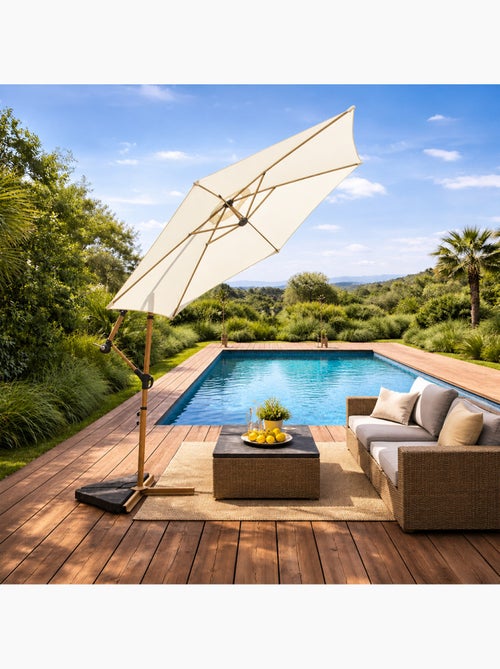 PORTICCIO Parasol déporté octogonal  300 cm écru - Kiabi