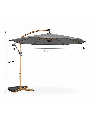 PORTICCIO Parasol déporté octogonal 300 cm vert