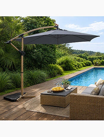 PORTICCIO Parasol déporté octogonal 300 cm vert