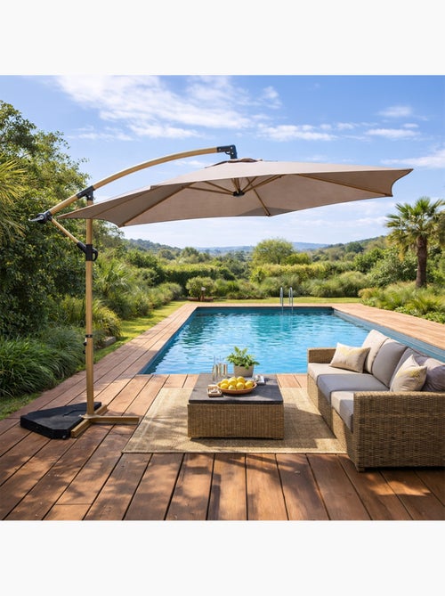 PORTICCIO Parasol déporté octogonal  300 cm taupe - Kiabi