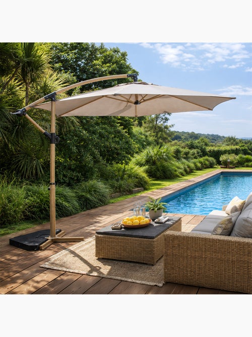 PORTICCIO Parasol déporté octogonal  300 cm taupe - Kiabi