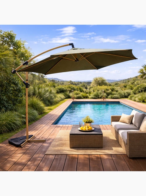 PORTICCIO Parasol déporté octogonal  300 cm vert - Kiabi