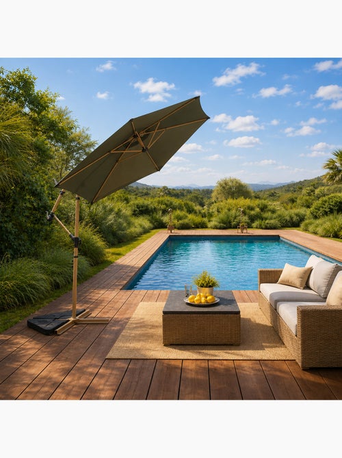 PORTICCIO Parasol déporté octogonal  300 cm vert - Kiabi
