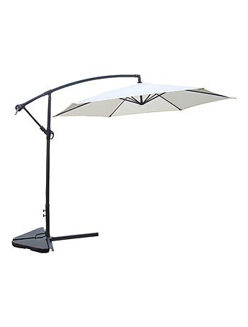 PORTICCIO Parasol marron déporté rond 3 x 3 m